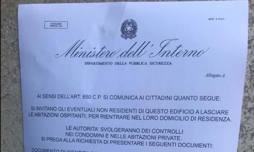 Il Falso Volantino Del Ministero Dell Interno Che Vi Chiede Di Allontanarvi Da Casa