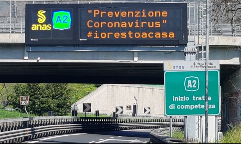Anas Autostrada A2 Calabria Coronavirus
