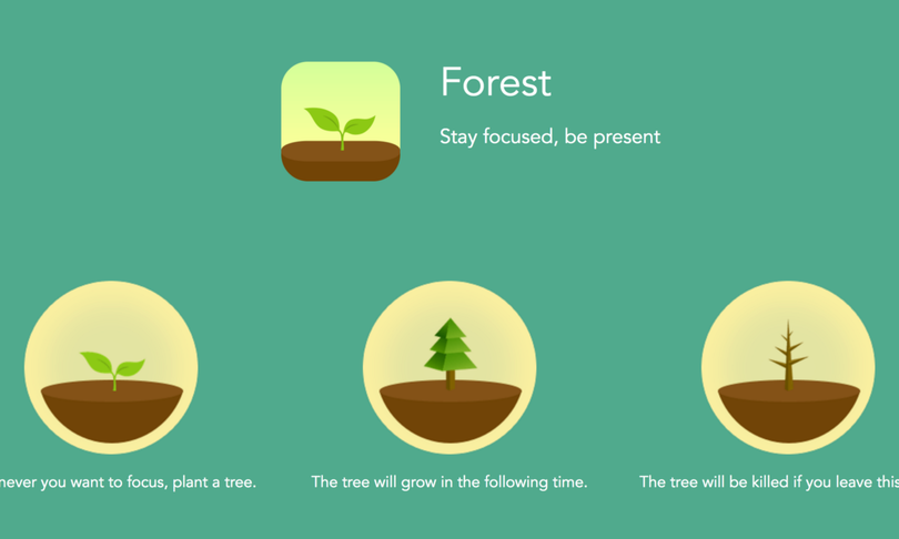 app forest stare lontani telefono
