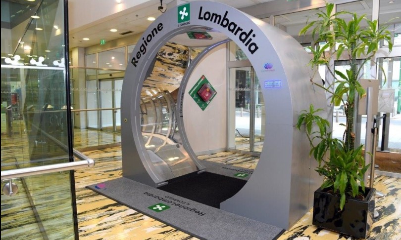 Coronavirus: tunnel sanificatore Regione Lombardia