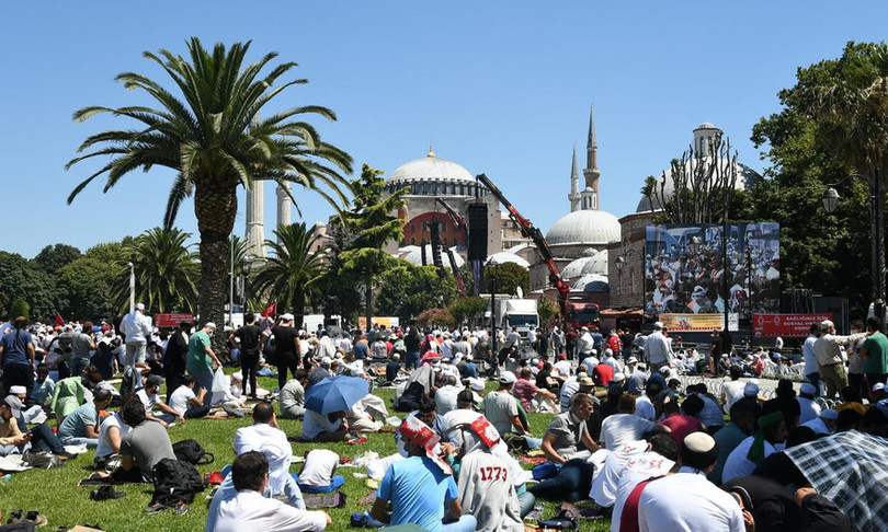 prima preghiera islamica santa sofia erdogan