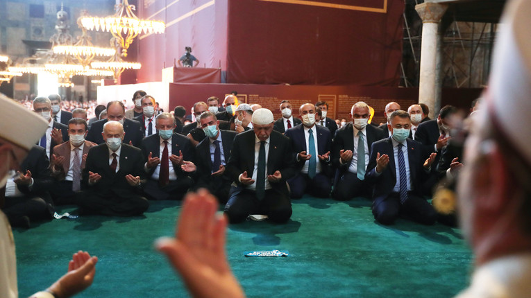 Recep Tayyp Erdogan a Santa Sofia