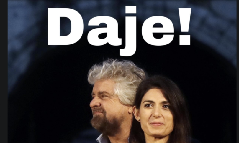 Roma: Grillo pubblica foto con Raggi, 'Daje!'