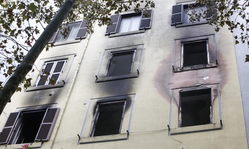 incendio roma palazzina