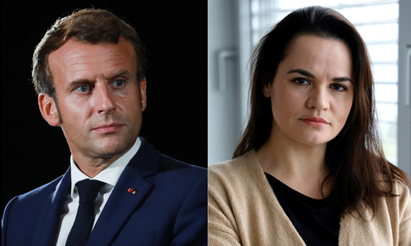 macron incontra svetlana bielorussia
