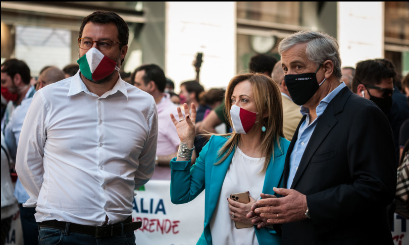 Matteo Salvini Giorgia Meloni Antonio Tajani Covid Parlamento