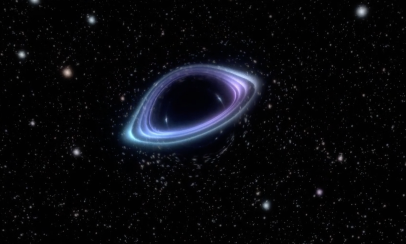 bagliore scontro buco nero e stella di neutroni
