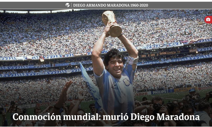 Maradona dolore media mondo morto dio del calcio