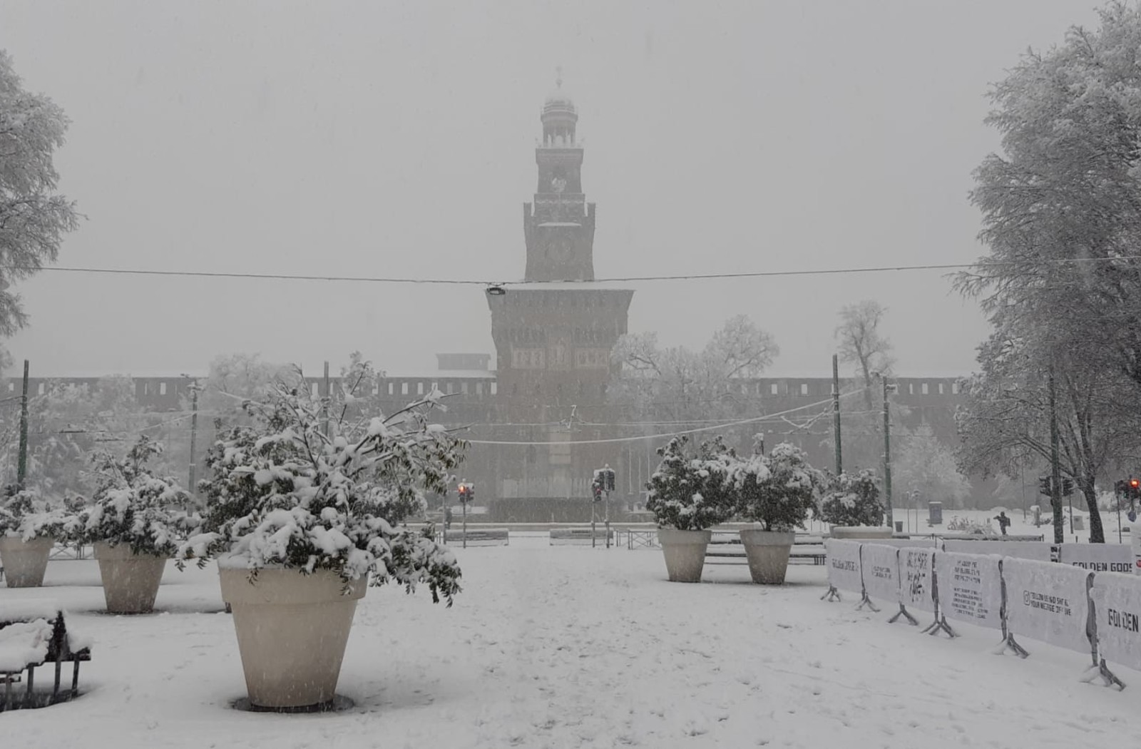 Maltempo, Milano sotto la neve