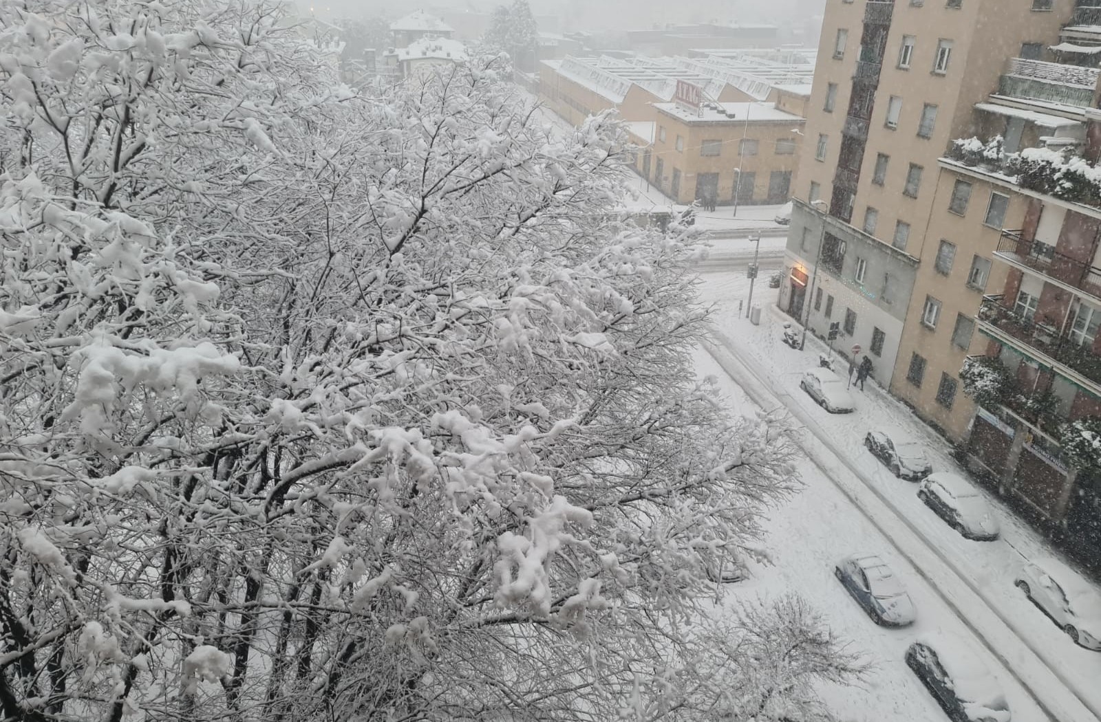 Maltempo, Milano sotto la neve