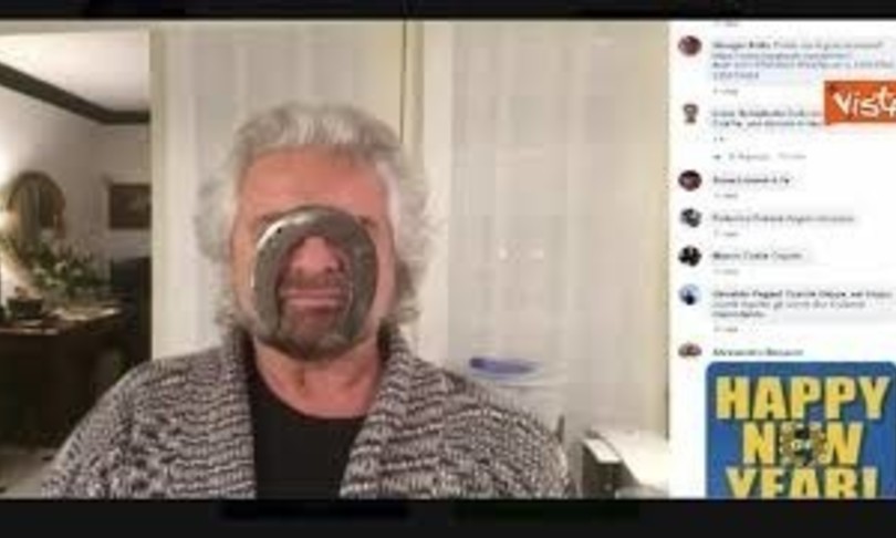 Il messaggio di fine anno di Beppe Grillo con un ferro di ...
