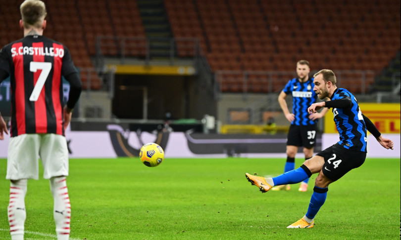 coppa italia inter batte milan semifinale eriksen