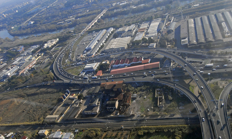 lavori ponte Magliana creato caos Roma Fiumicino