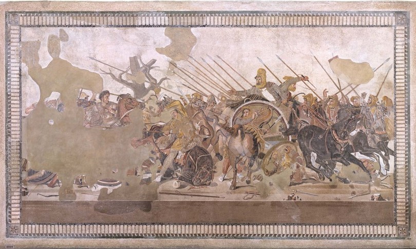 mosaico battaglia isso alessandro magno pompei