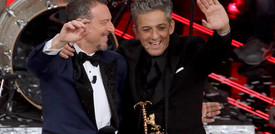 Sanremo: Salini fa un'offerta in diretta a Fiorello e Amadeus. E lui apre