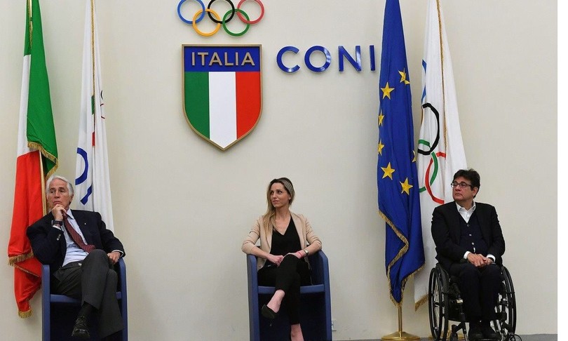 olimpiadi 2026 futura milano cortina malago vezzali compagnoni logo