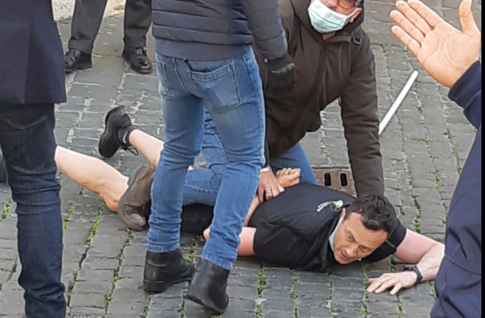I disordini davanti a Montecitorio