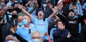 Allo stadio di Wembley sono tornati i tifosi, anche se meno del 10% della capienza