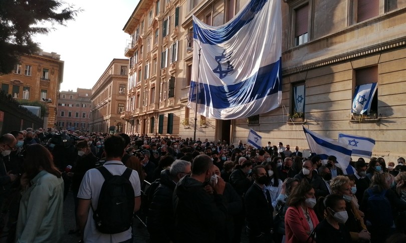 manifestazione israele roma ghetto