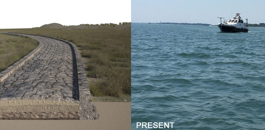 Scoperta un'antica strada romana sotto la laguna di Venezia