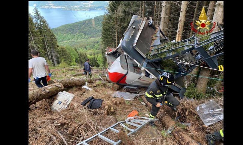 mottarone funivia rimozione relitto