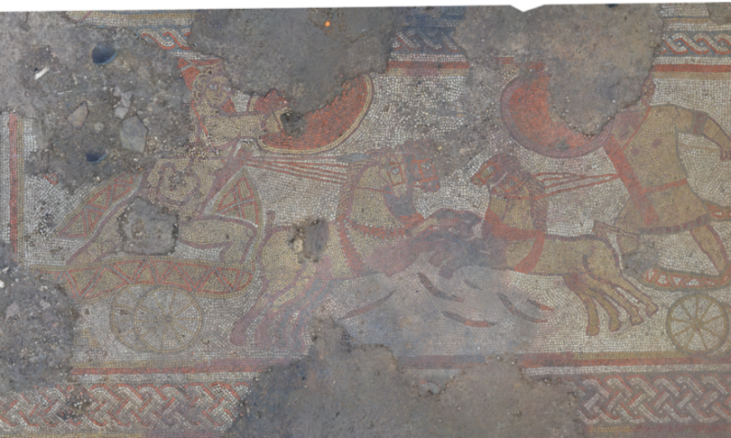 raro mosaico scene Iliade scoperto Regno Unito