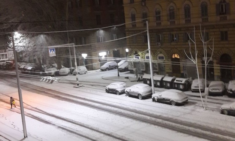 Maltempo previsioni rispettate neve Roma