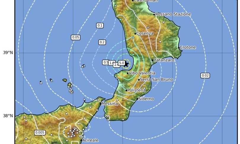 scossa terremoto calabria vibo valentia lametia terme