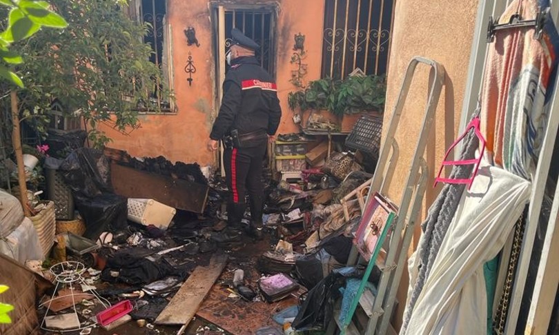 roma fiamme abitazione salvata anziana san pietro