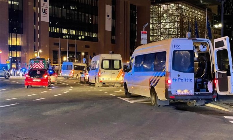 scontri alla manifestazione no pass a Bruxelles