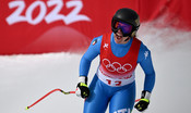 Sofia Goggia ha prestato gli sci a Mikaela Shiffrin
