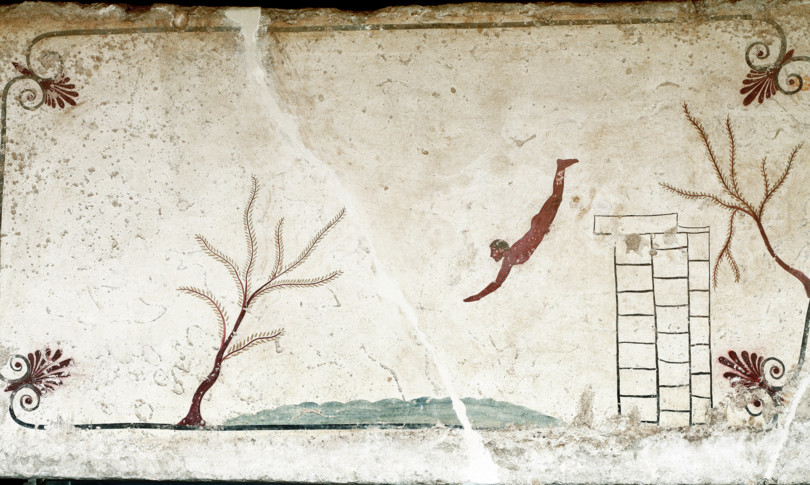 scoperto tedesco tuffatore paestum