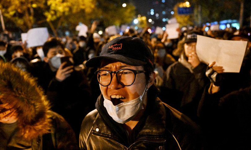 cina proteste anti-lockdown rafforzata sicurezza citta
