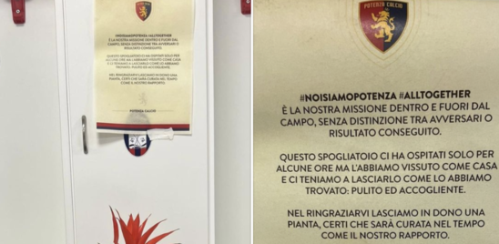 Fair play in serie C, il Potenza pulisce lo spogliatoio a Crotone