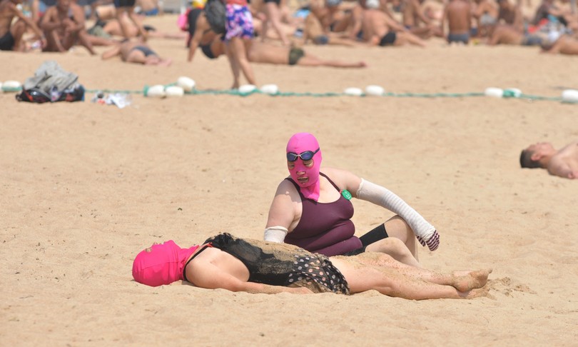 cina caldo moda facekini costume facciale 