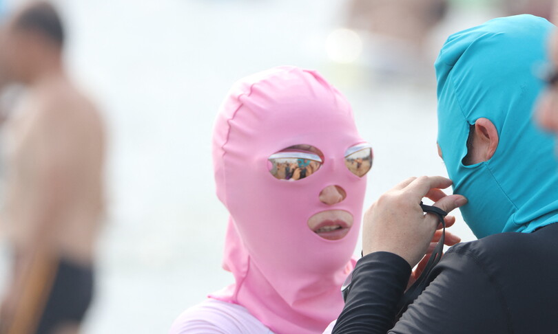 cina caldo moda facekini costume facciale 