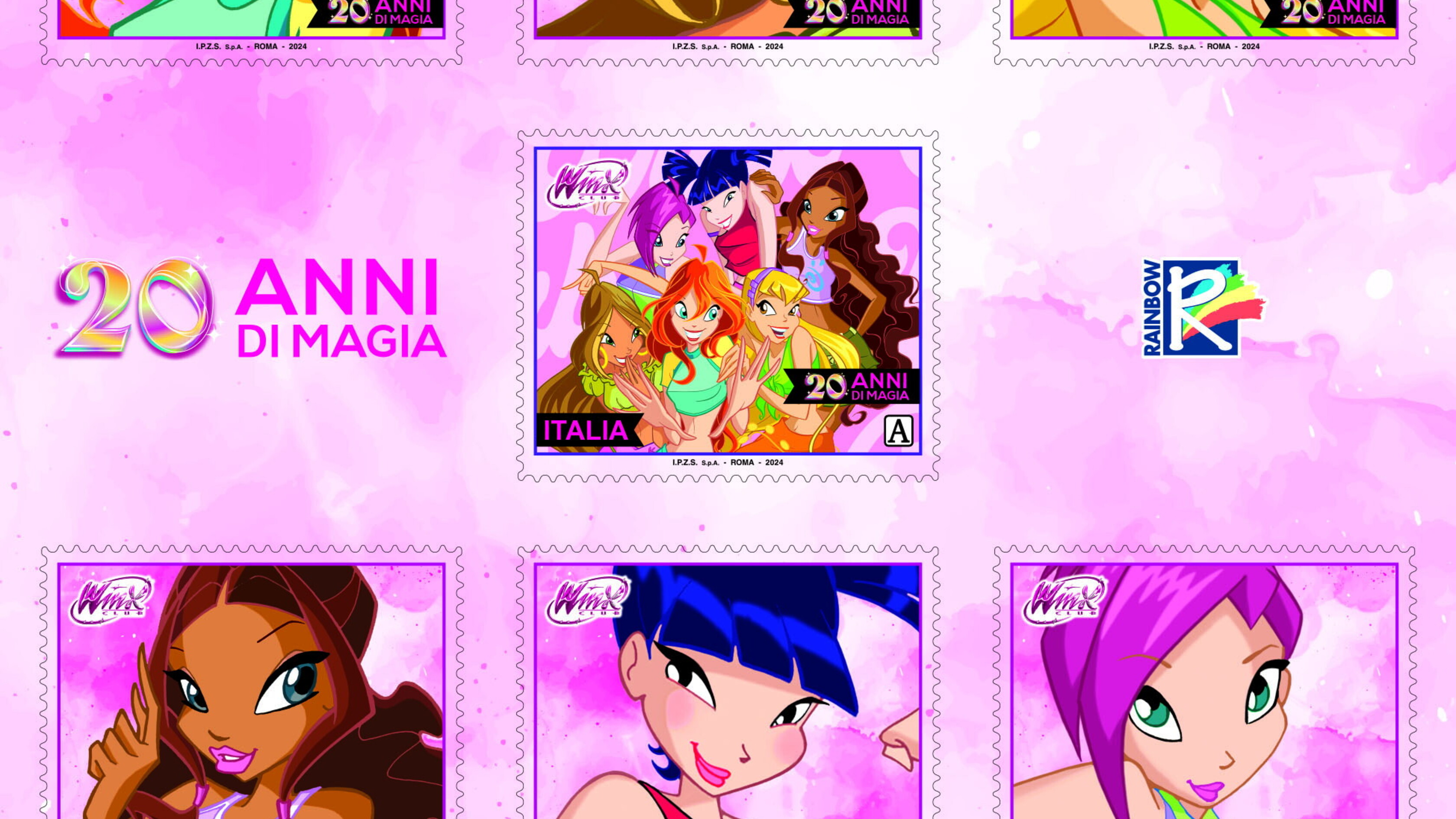 Le Winx ora sono un francobollo