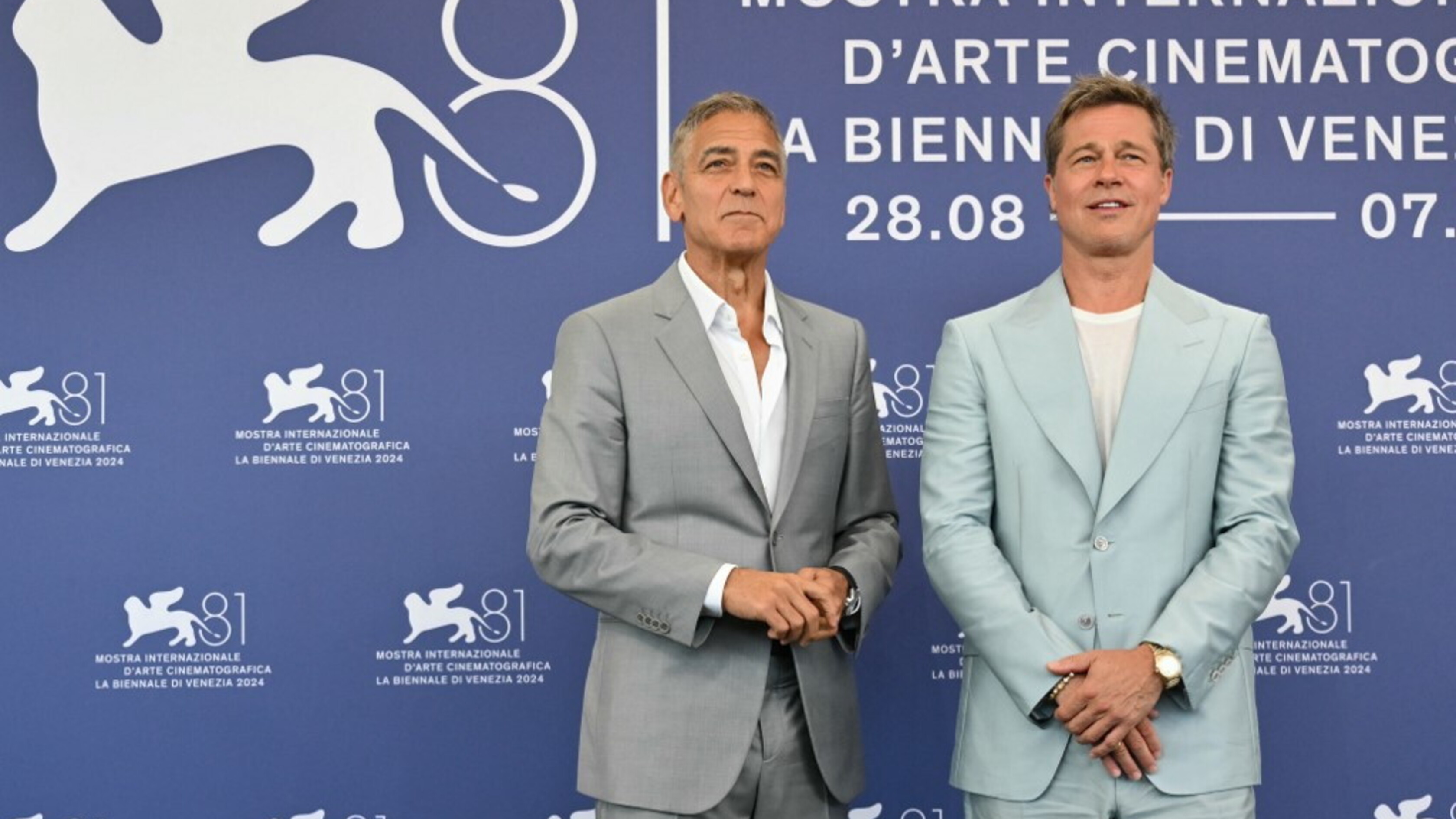 Arrivano i 'lupi' George Clooney e Brad Pitt, i fan in delirio