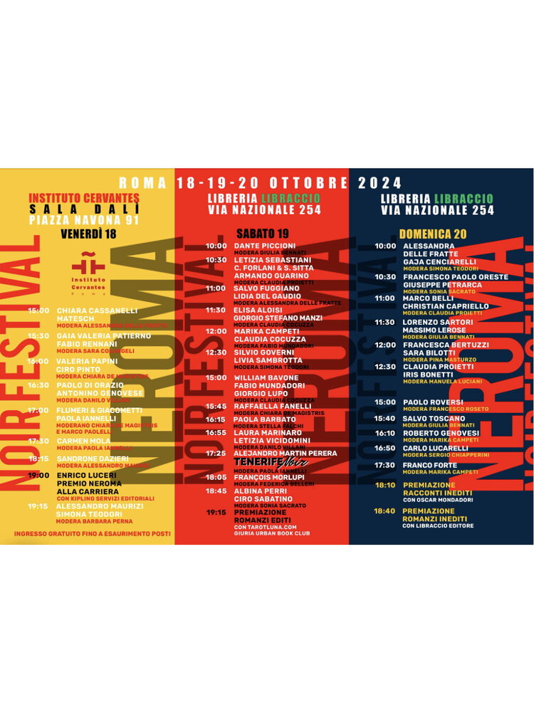 Torna NeRoma, il festival letterario dedicato al mondo 'crime'