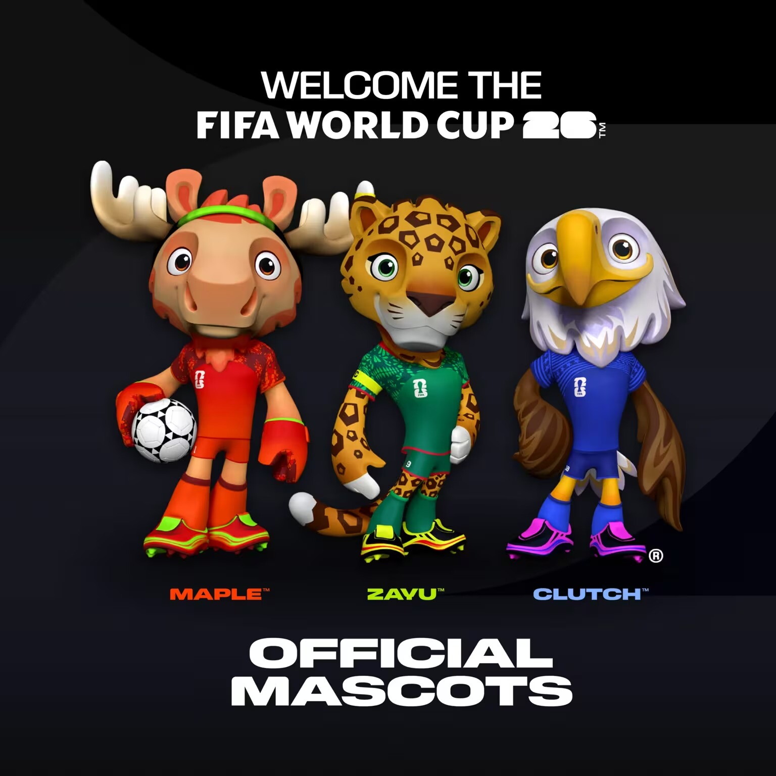 Mondiali 2026, svelate le mascotte