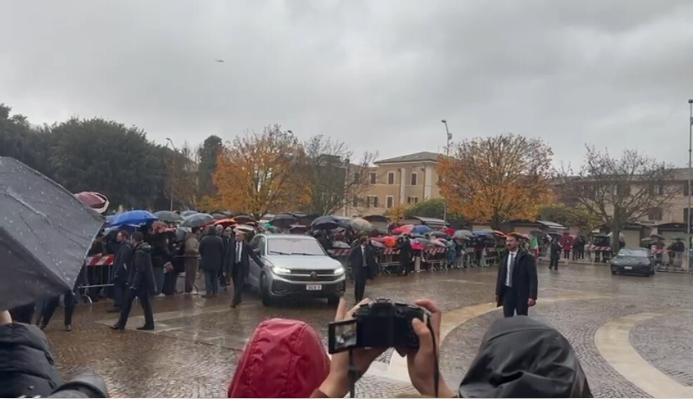 L'arrivo del Papa alla Porziuncola