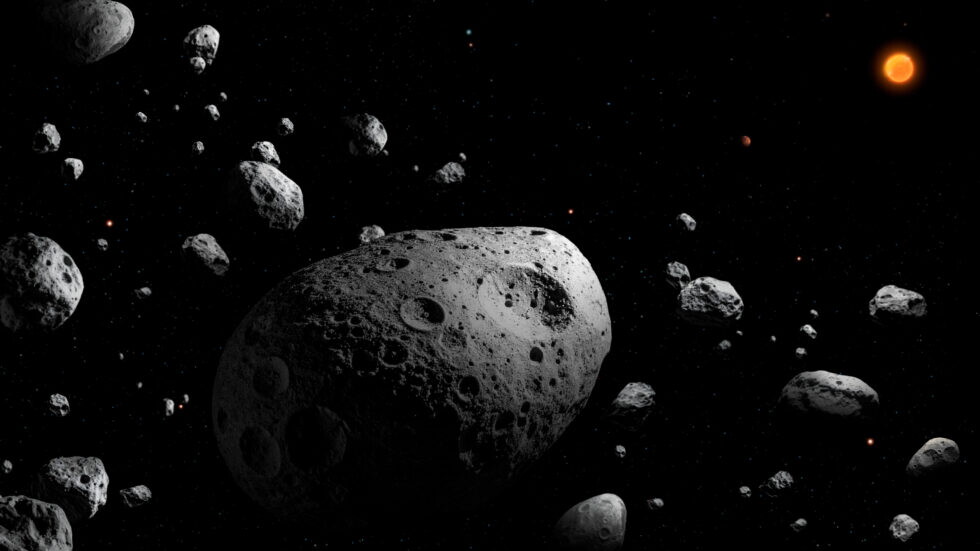 Scoperto un asteroide gigante che gira come una trottola