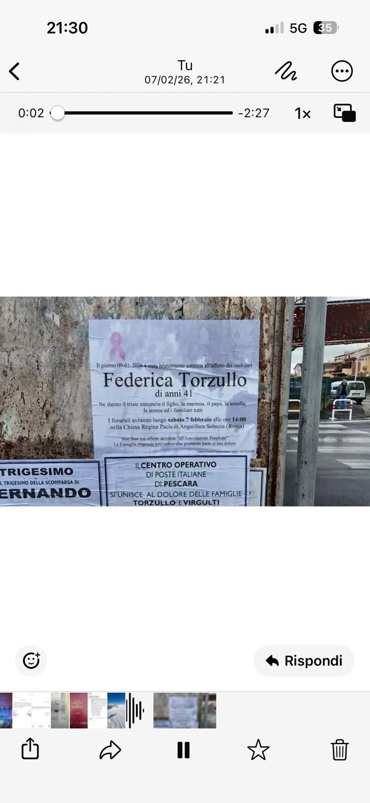 Anguillara: folla commossa ai funerali di Federica Torzullo