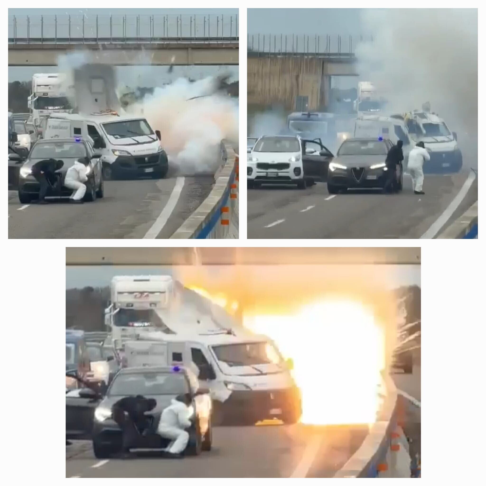 Assalto al portavalori sulla Lecce‑Brindisi: trovate bruciate due auto del commando