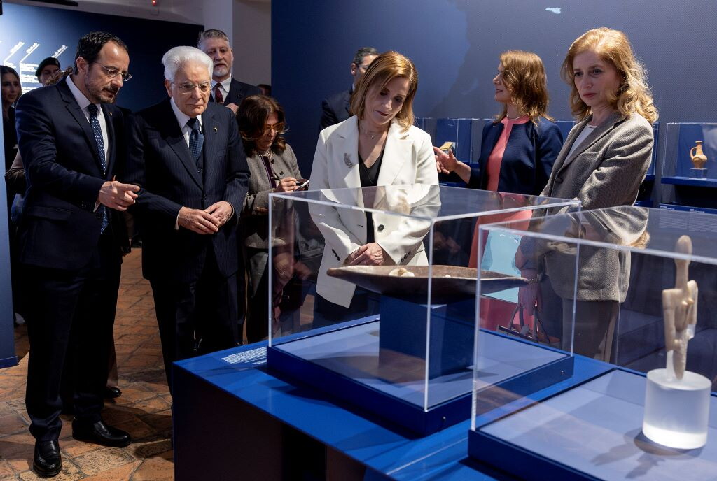 Mattarella all'inaugurazione della mostra "Cipro e Italia" a Castel Sant'Angelo