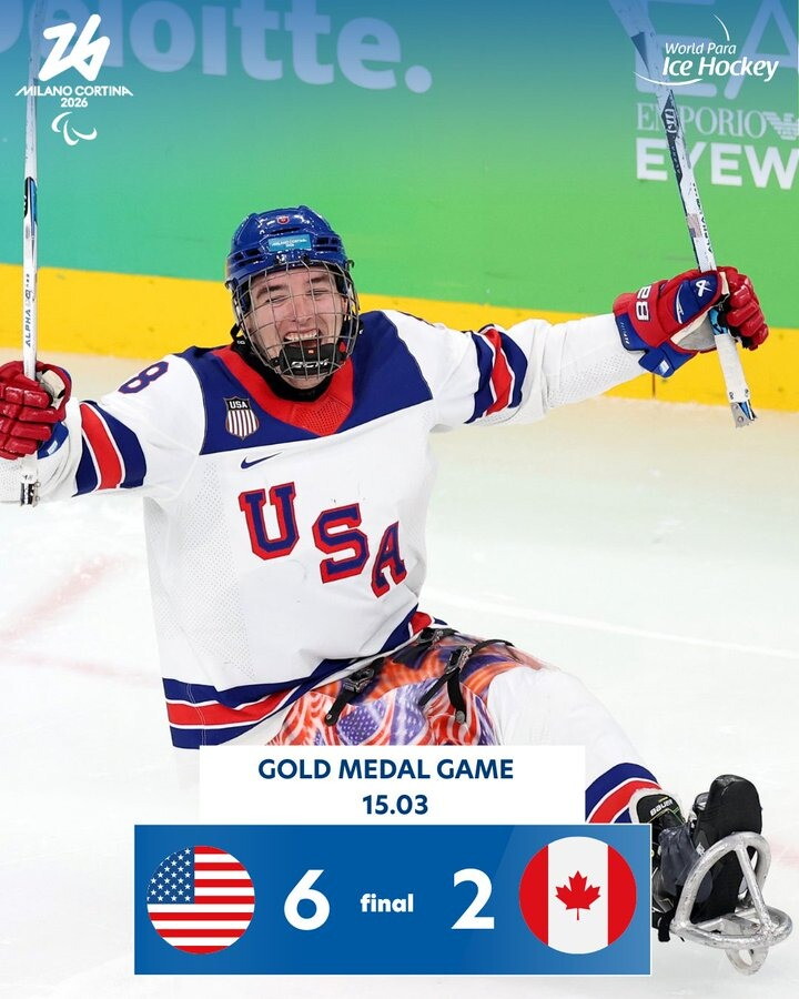 Va agli Usa l'oro nel para ice hockey. Canada sconfitto 6-2