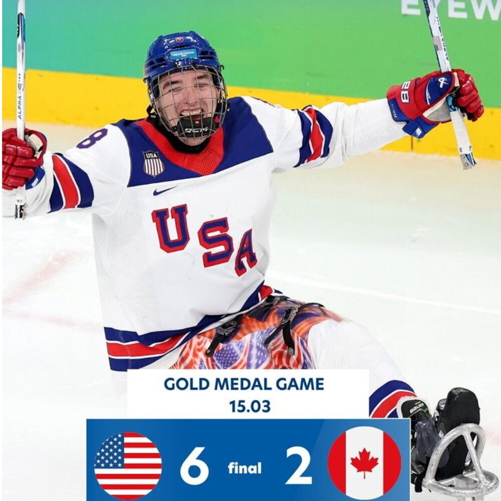 The gold in para ice hockey goes to the USA. Canada defeated 6-2