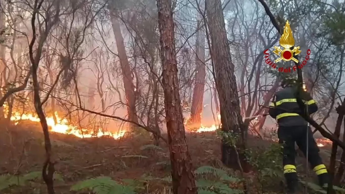 Fiamme sul monte Faeta, il rogo minaccia le abitazioni