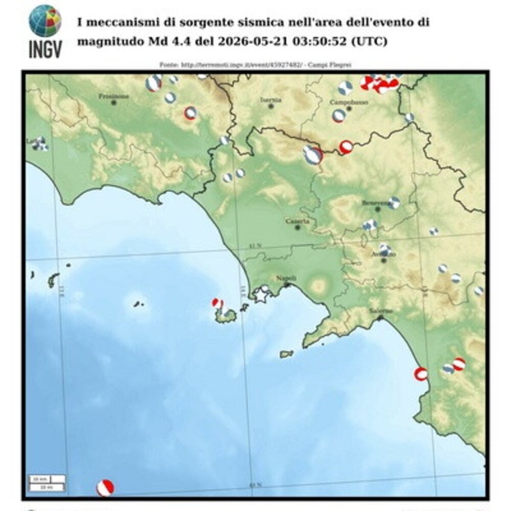 Scossa di magnitudo 4.4 ai Campi Flegrei: paura a Posillipo, Vomero e Fuorigrotta