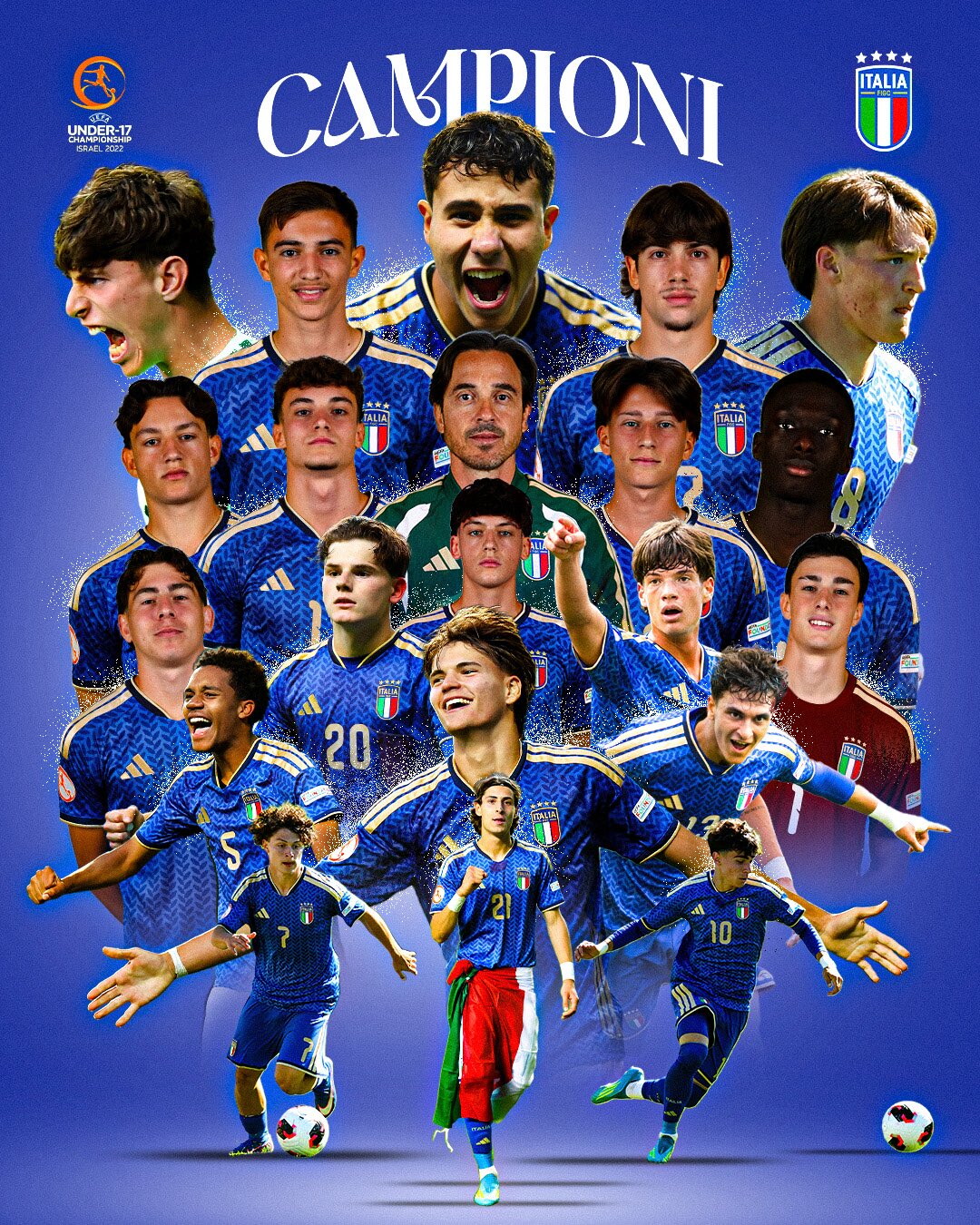 Calcio, l'Under 17 sul tetto d'Europa